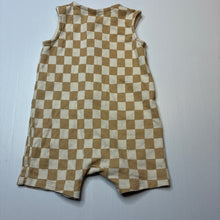Load image into Gallery viewer, Unisex Target, checked organic cotton romper, EUC, size 0,  