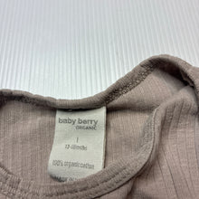 Load image into Gallery viewer, Unisex Baby Berry, ribbed organic cotton singletsuit romper, FUC, size 1,  