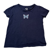 Load image into Gallery viewer, Girls Brilliant Basics, navy cotton tee / top, GUC, size 3,  