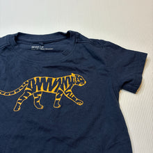 Load image into Gallery viewer, Boys Anko, navy cotton tee / top, tiger, GUC, size 2,  