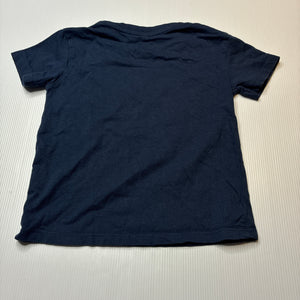 Boys Anko, navy cotton tee / top, tiger, GUC, size 2,  