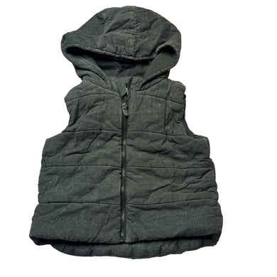 Boys Anko, wadded corduroy cotton hooded vest, GUC, size 0,  