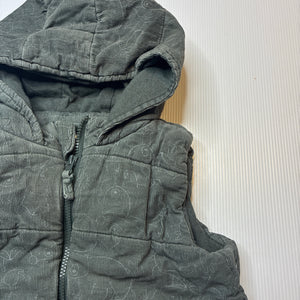 Boys Anko, wadded corduroy cotton hooded vest, GUC, size 0,  