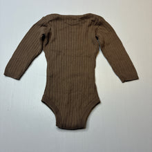 Load image into Gallery viewer, Unisex GROWN, ribbed knit organic cotton bodysuit / romper, GUC, size 0,  