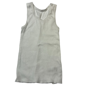 Unisex Anko, white cotton singlet top, GUC, size 0,  