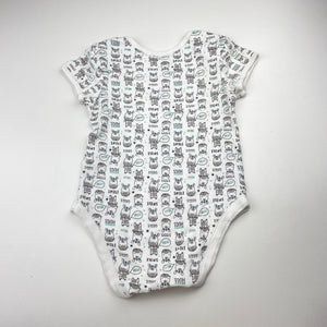 Unisex Primark, cotton bodysuit / romper, zebras, FUC, size 2,  