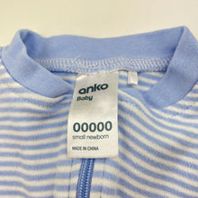 Load image into Gallery viewer, Unisex Anko, cotton zip coverall / romper, GUC, size 00000,  