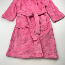 Load image into Gallery viewer, Girls Neon, pink fleece dressing gown / bath robe, GUC, size 2,  