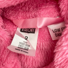 Load image into Gallery viewer, Girls Neon, pink fleece dressing gown / bath robe, GUC, size 2,  