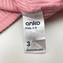 Load image into Gallery viewer, Girls Anko, pink ribbed skivvy / roll neck top, FUC, size 3,  