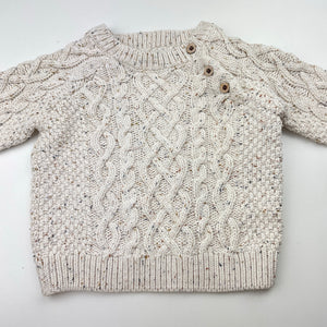 Boys Dymples, chunky knit cotton sweater / jumper, GUC, size 1,  
