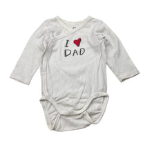 Load image into Gallery viewer, Unisex H&amp;M, organic cotton bodysuit / romper, dad, FUC, size 00,  