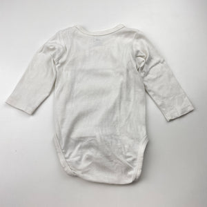 Unisex H&M, organic cotton bodysuit / romper, dad, FUC, size 00,  