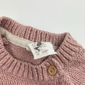Girls H&M, knitted sweater / jumper, FUC, size 1,  