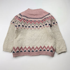 Girls H&M, knitted sweater / jumper, FUC, size 1,  