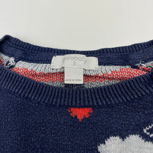 Load image into Gallery viewer, Boys purebaby, knitted organic cotton / wool sweater / jumper, wash fade &amp; pilling, FUC, size 3,  