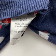 Load image into Gallery viewer, Boys purebaby, knitted organic cotton / wool sweater / jumper, wash fade &amp; pilling, FUC, size 3,  