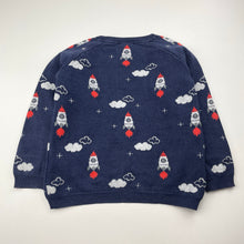 Load image into Gallery viewer, Boys purebaby, knitted organic cotton / wool sweater / jumper, wash fade &amp; pilling, FUC, size 3,  
