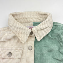 Load image into Gallery viewer, Unisex GHANDA, block colour corduroy cotton shirt, poppers, GUC, size 1-2,  