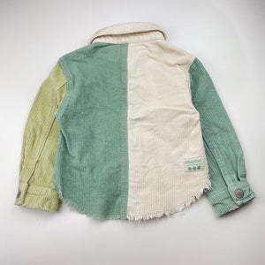 Unisex GHANDA, block colour corduroy cotton shirt, poppers, GUC, size 1-2,  