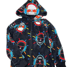 Load image into Gallery viewer, Boys Tilt, fleece all-in-one pyjamas, skulls, GUC, size 10,  