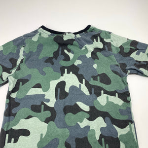 Boys FORTNITE, camo print cotton tee / top, wash fade, no size, armpit to armpit: 35cm, FUC, size 7-8,  