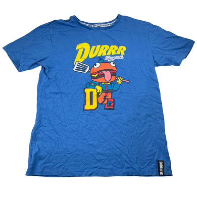 Boys FORTNITE, cotton tee / top, Durrr Burgers, GUC, size 12,  