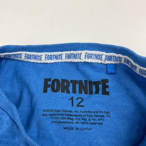Boys FORTNITE, cotton tee / top, Durrr Burgers, GUC, size 12,  