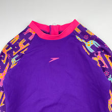 Load image into Gallery viewer, Girls Speedo, long sleeve swim one-piece, giraffes, light pilling, FUC, size 5,  