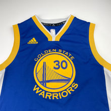 Load image into Gallery viewer, Boys Adidas, Warriors Steph Curry 30, basketball top, light marks &amp; catches, Sz: M, armpit to armpit: 44.5cm, FUC, size 12-14,  
