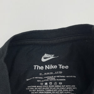 Unisex Nike, black cotton tee / top, EUC, size 2-3,  