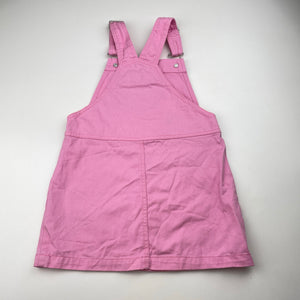 Girls Disney, Minnie Mouse cotton overalls dress / pinafore, FUC, size 3, L: 52cm