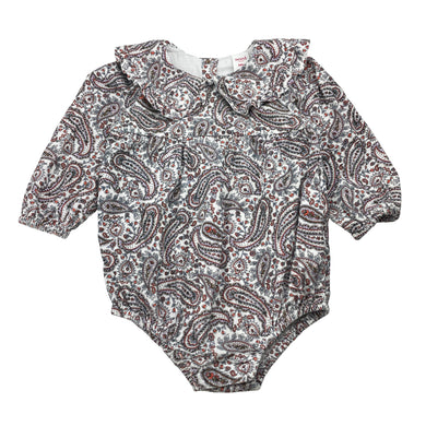 Girls Seed, paisley print corduroy cotton romper, GUC, size 2,  