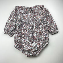 Load image into Gallery viewer, Girls Seed, paisley print corduroy cotton romper, GUC, size 2,  