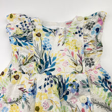 Load image into Gallery viewer, Girls Zara, lined floral broderie cotton dress, EUC, size 0, L: 36cm
