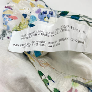 Girls Zara, lined floral broderie cotton dress, EUC, size 0, L: 36cm