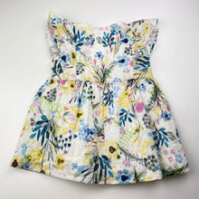 Load image into Gallery viewer, Girls Zara, lined floral broderie cotton dress, EUC, size 0, L: 36cm