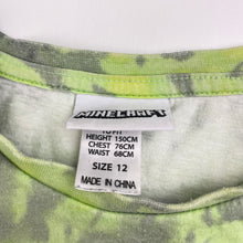 Load image into Gallery viewer, Boys Mojang, Minecraft cotton tee / top, wash fade, FUC, size 12,  