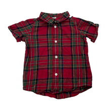 Load image into Gallery viewer, Boys H&amp;M, checked cotton short sleeve shirt, EUC, size 1,  