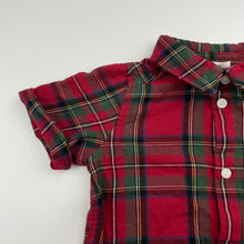 Load image into Gallery viewer, Boys H&amp;M, checked cotton short sleeve shirt, EUC, size 1,  