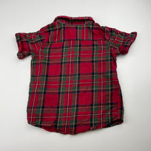 Load image into Gallery viewer, Boys H&amp;M, checked cotton short sleeve shirt, EUC, size 1,  