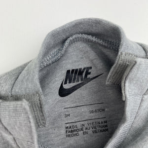 Unisex Nike, grey marle romper, GUC, size 000,  