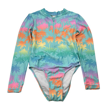 Girls Anko, long sleeve swim one-piece, GUC, size 8,  