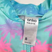 Load image into Gallery viewer, Girls Anko, long sleeve swim one-piece, GUC, size 8,  
