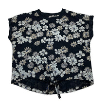 Load image into Gallery viewer, Girls Mango, floral cotton tie front top, GUC, size 10,  