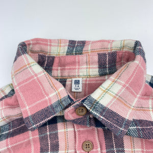 Unisex Uniqlo, soft feel brushed cotton long sleeve shirt, EUC, size 7-8,  