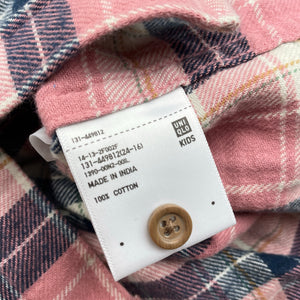 Unisex Uniqlo, soft feel brushed cotton long sleeve shirt, EUC, size 7-8,  