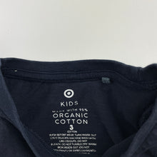 Load image into Gallery viewer, Girls Target, navy organic cotton long sleeve top, GUC, size 3,  