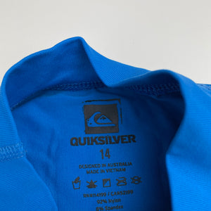 Boys Quiksilver, short sleeve rashie / swim top, FUC, size 14,  
