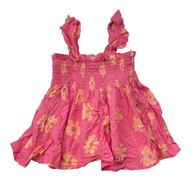 Girls KID, floral viscose / linen summer top, GUC, size 2,  